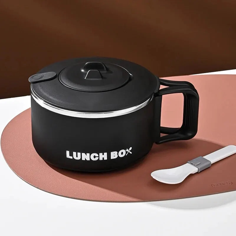 304 Stainless Steel Large-Capacity Noodle Bowl with Lid