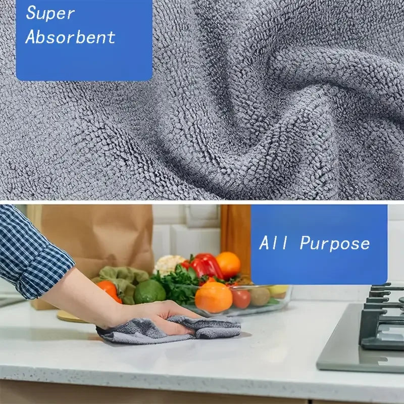 Bamboo Charcoal Fiber Cleaning Cloth – Super Absorbent & Oil-Resistant