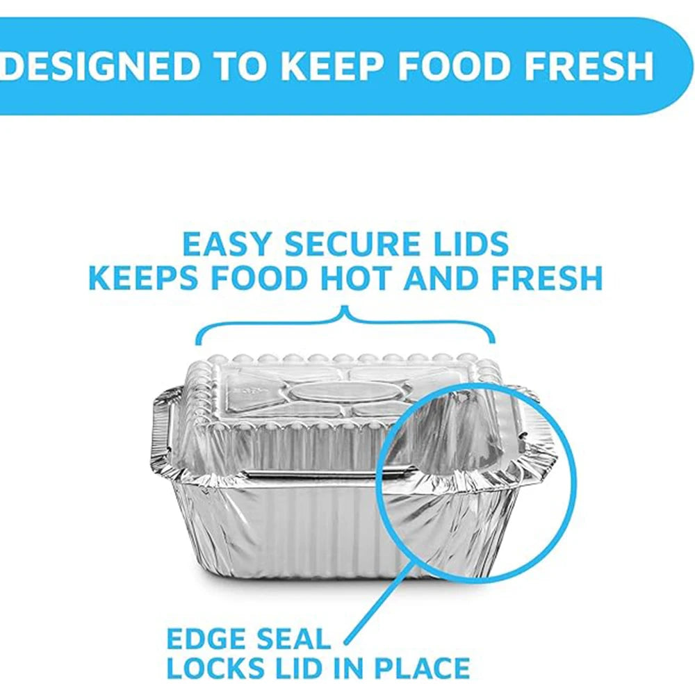 Disposable Aluminum Foil Pans with Clear Lids