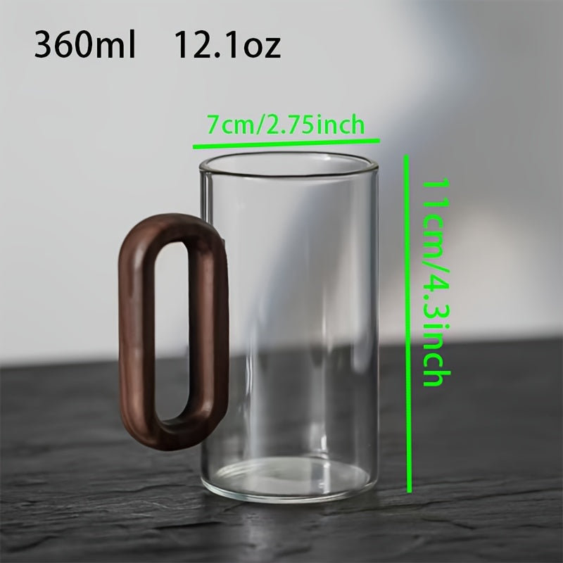 Ecofriendly Glass Mug Set – Dark Walnut Handle | Sustainable & Chic