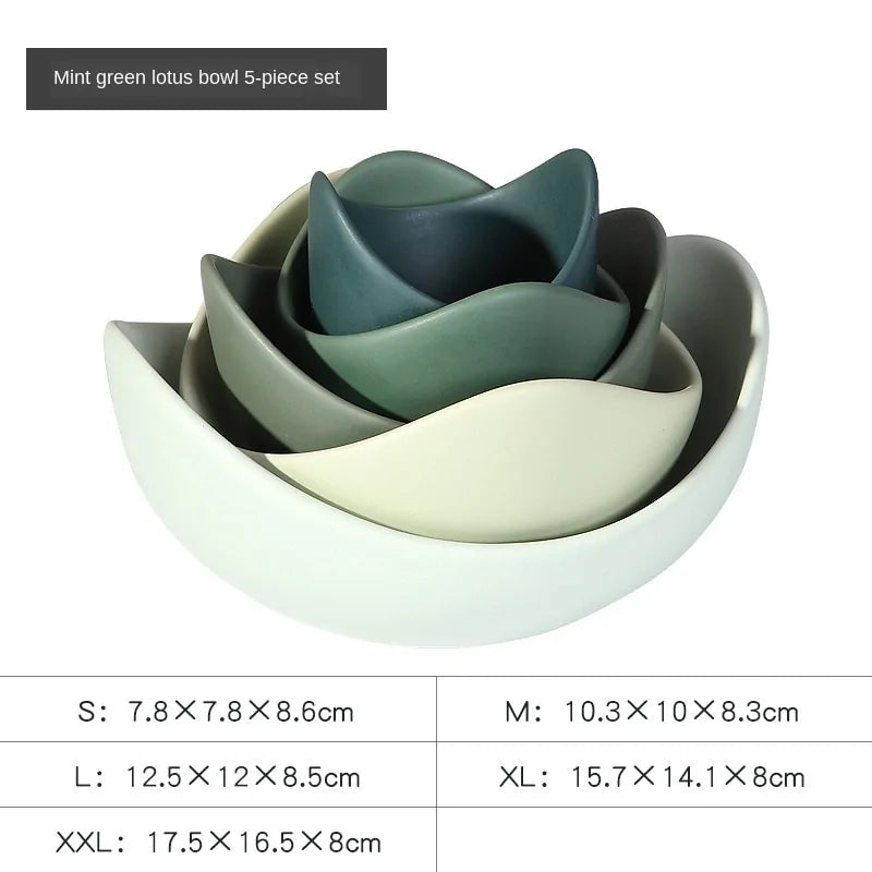 Lotus Ceramic Bowl Dishes And Plates Sets