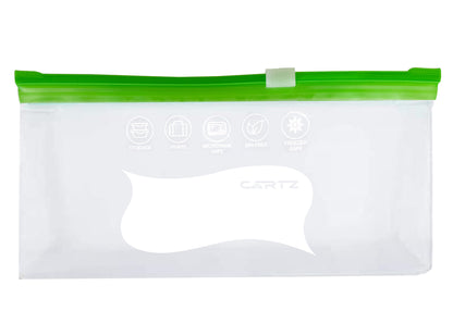 Heavy Duty Reusable Plastic Food Storage SNACK Bags - Airtight Slider Seal Bags