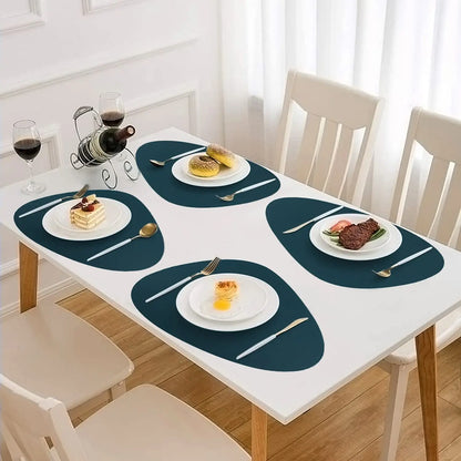 Leather Texture Silicone Placemats - Waterproof Non-Slip Insulation Mats