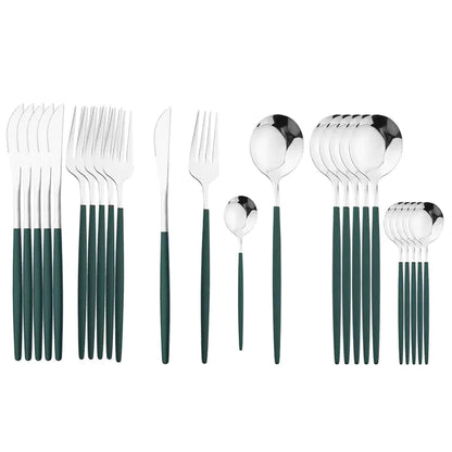 24Pcs Stainless Steel Cutlery Set