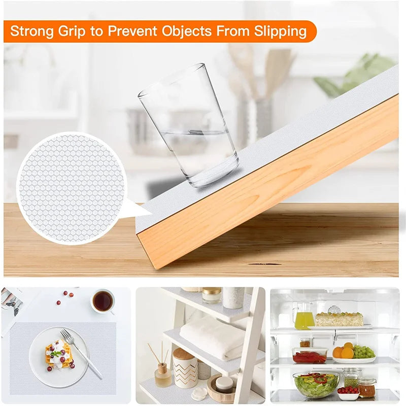 Reusable Shelf Cover Liners – Waterproof, Non-Slip, Moisture-Proof Drawer & Cabinet Mats