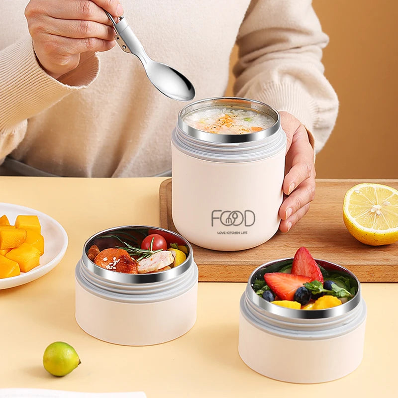 304 Stainless Steel Leakproof Bento Box for Kids, with Lunch Bag and Folding Spoon