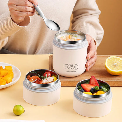 304 Stainless Steel Leakproof Bento Box for Kids, with Lunch Bag and Folding Spoon