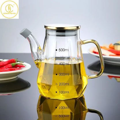 Glass Oil Dispenser Bottle – FDA-Certified, Clear Eco-Friendly Bottle