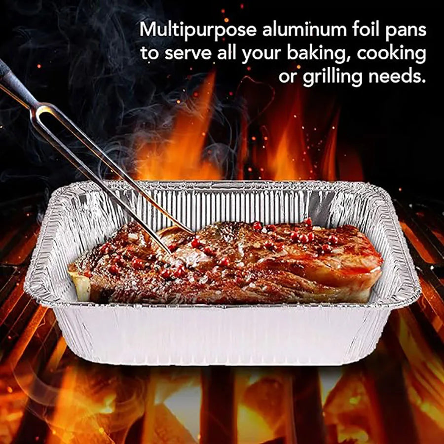 50 Pcs Disposable Aluminium Foil Pans