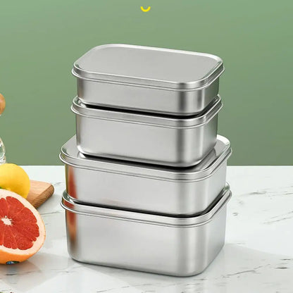 Leakproof Stainless Steel Lunch Box – Durable & Reusable Crisper for Fresh Meals