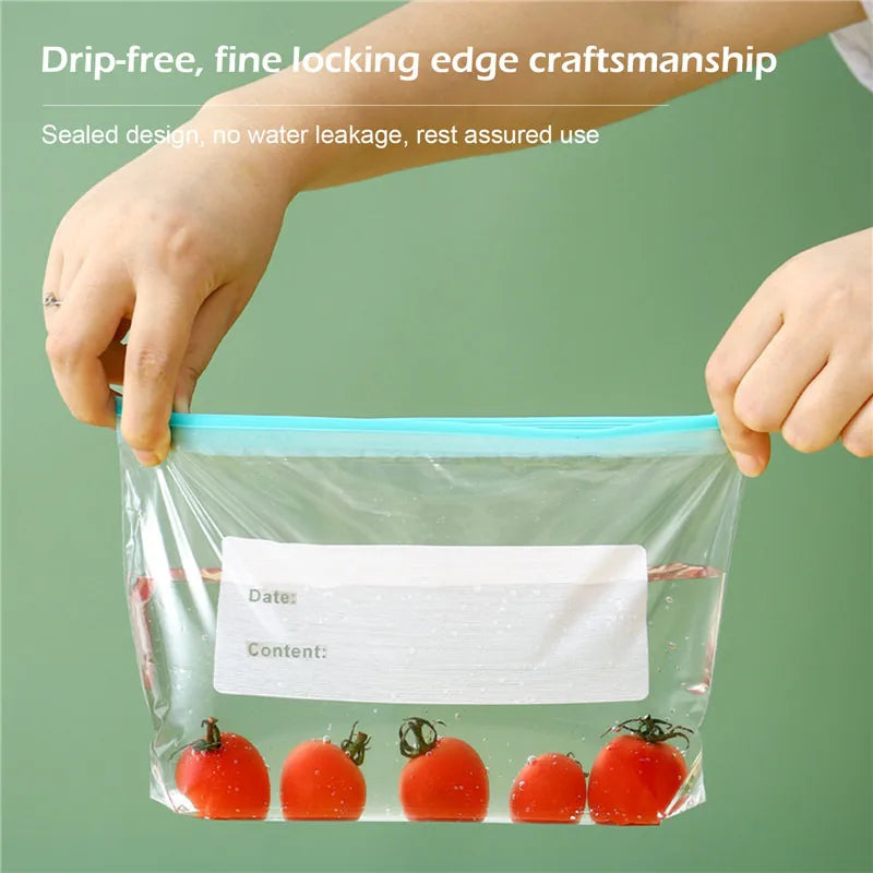 Wrap Plastic Ziplock Bags Food Storage Bags Reusable Refrigerator Organizer Fruit Grain Fresh-keeping Plastic Storage Container