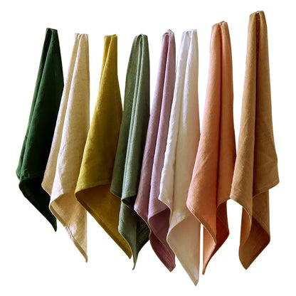 Plain Cotton Linen Fabric Household Kitchen Napkin