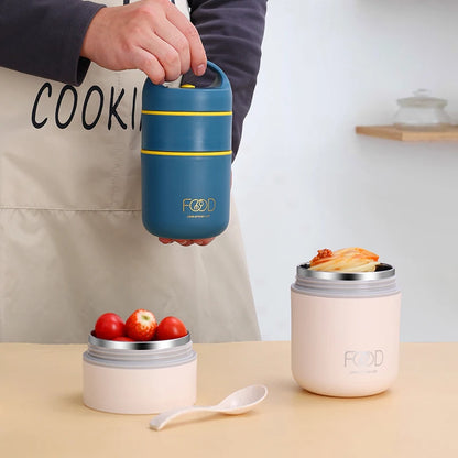 304 Stainless Steel Leakproof Bento Box for Kids, with Lunch Bag and Folding Spoon