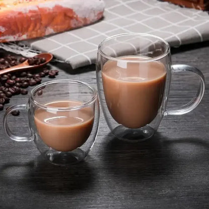 Double Wall Glass Coffee Cup Set