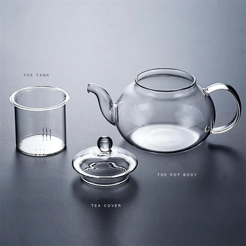 Glass Flower Tea Pot – Elegant, Heat-Resistant, Filterable Borosilicate Teapot