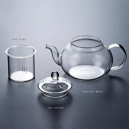 Glass Flower Tea Pot – Elegant, Heat-Resistant, Filterable Borosilicate Teapot