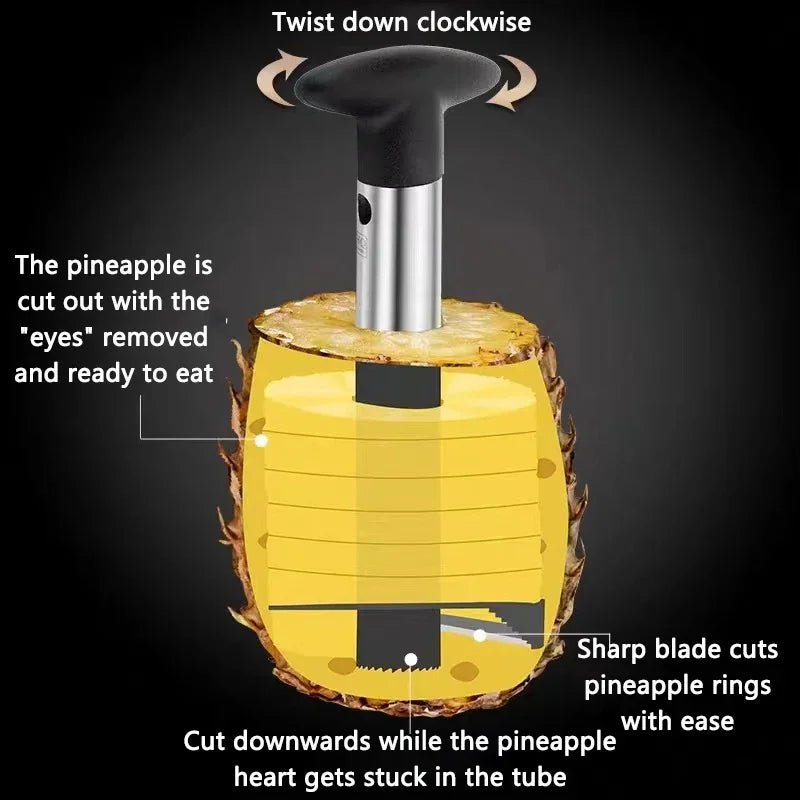 Pineapple Slicer Peeler Cutter Parer Knife Stainless Steel Kitchen