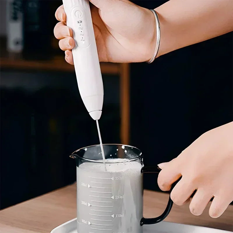 2-in-1 USB Rechargeable Electric Egg Beater & Milk Frother – Mini Handheld Mixer with Double Heads