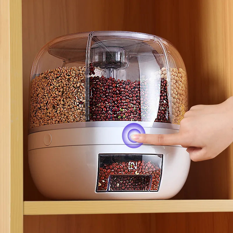 360 Degree Rotating Rice Dispenser Sealed Dry Cereal