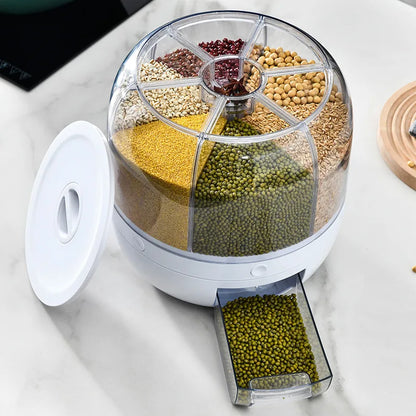 360 Degree Rotating Rice Dispenser Sealed Dry Cereal