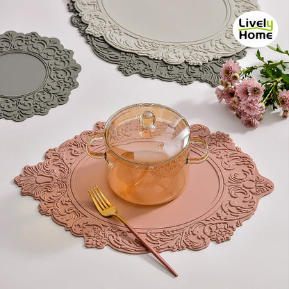 Eco-friendly Oval Silicone Dining Table Mats