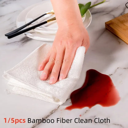 Eco-Friendly Bamboo Fiber Kitchen Dish Cloth – Reusable & Soft