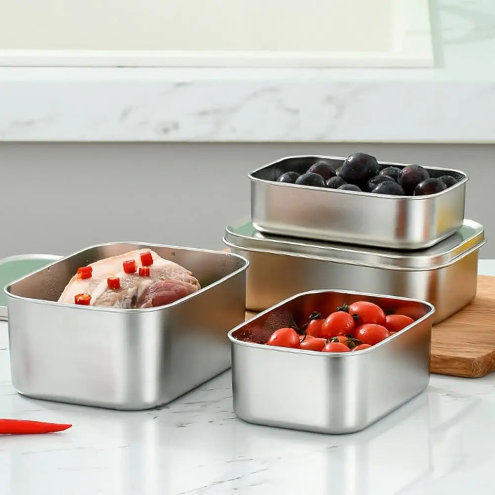 Leakproof Stainless Steel Lunch Box – Durable & Reusable Crisper for Fresh Meals