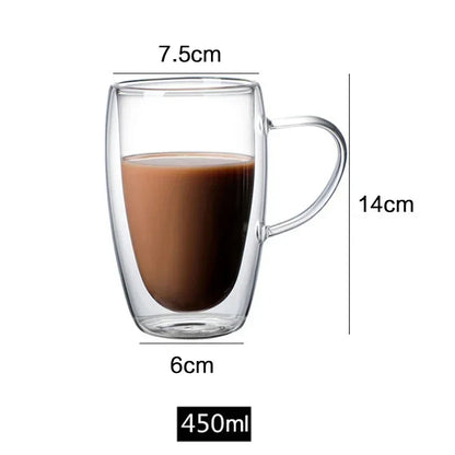 Double Wall Glass Coffee Cup Set