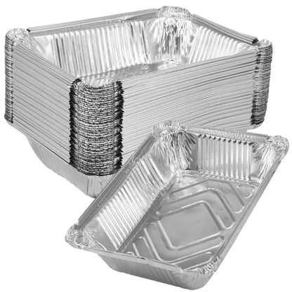 50 Pcs Disposable Aluminium Foil Pans