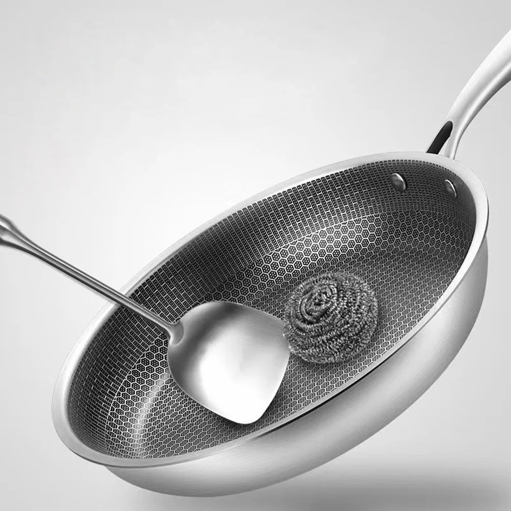 Stainless Steel Honeycomb Non-Stick Wok