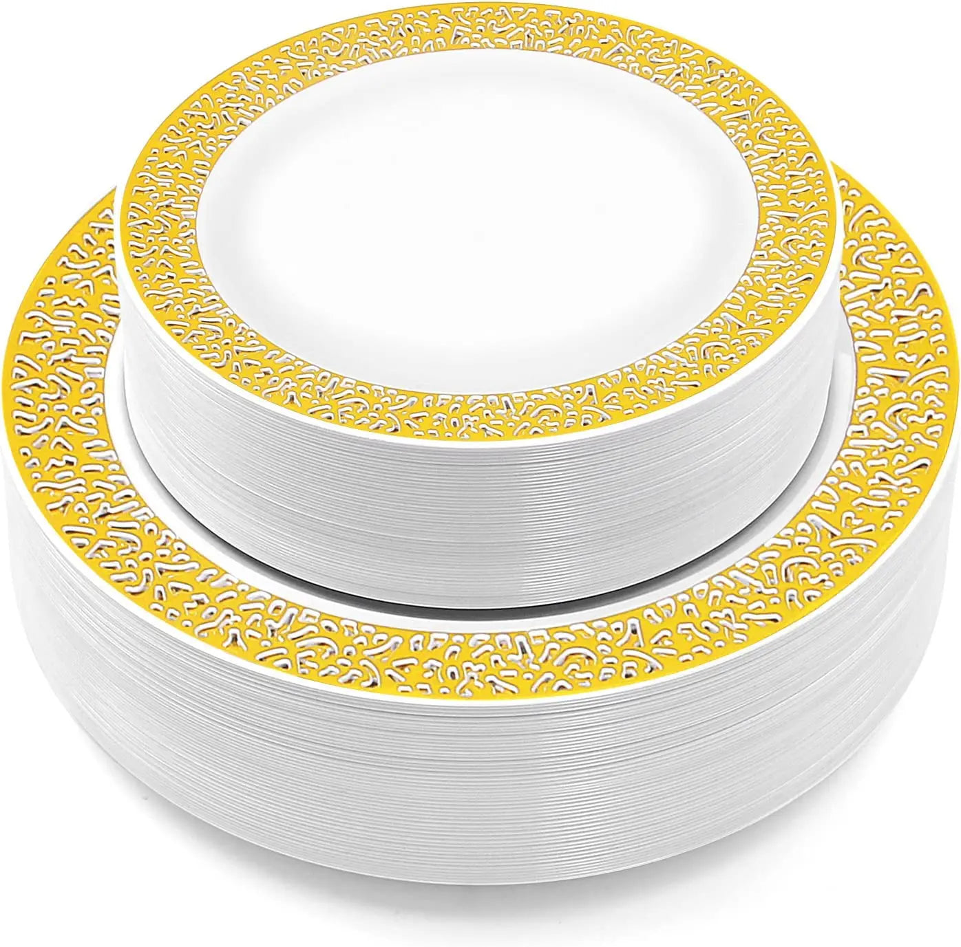 Elegant Gold Plastic Plate Set – Perfect for Every Occasion