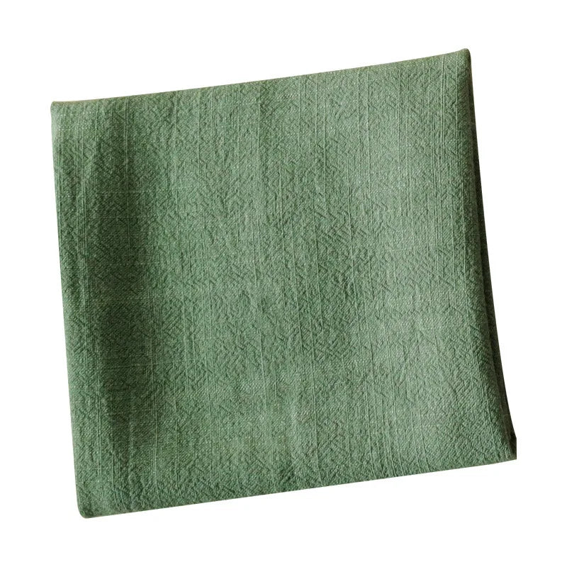 Plain Cotton Linen Fabric Household Kitchen Napkin