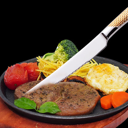 8/12/16/20/24-Piece Gold & Silver Plated Stainless Steel Cutlery Set