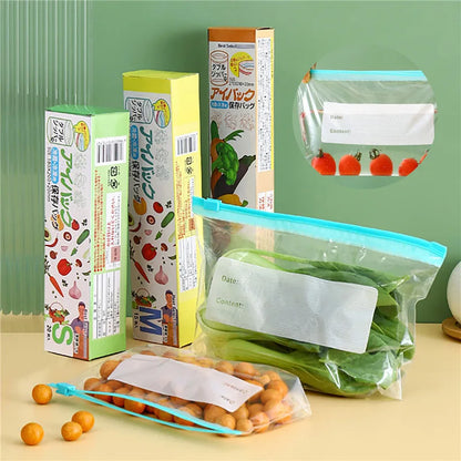 Wrap Plastic Ziplock Bags Food Storage Bags Reusable Refrigerator Organizer Fruit Grain Fresh-keeping Plastic Storage Container