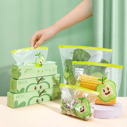 Reusable Zip Lock Bag - Food Grade Transparent Storage Bag with Zipper Sealing