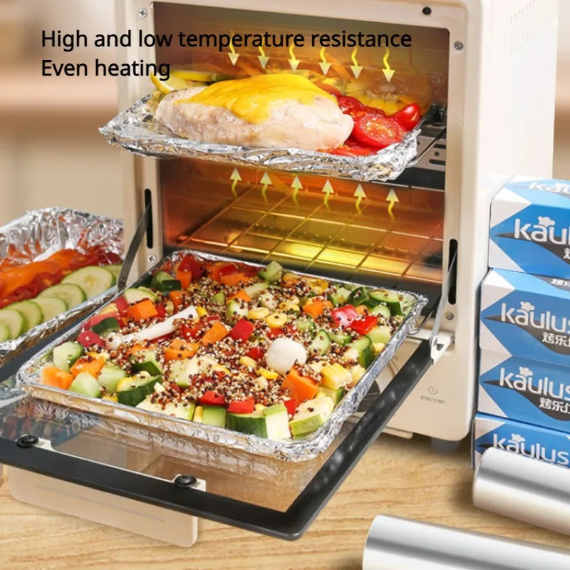 Aluminium Foil – 10/20/40M Food-Grade Wrap for Baking, Airfryer, Oven, BBQ & Catering