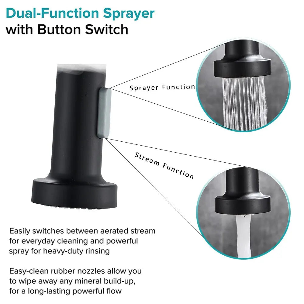 Matte Pull-Down Kitchen Tap  – Stylish, Versatile & Durable