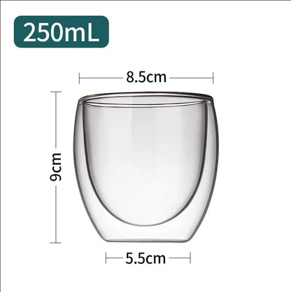 Double Wall Glass Coffee Cup Set