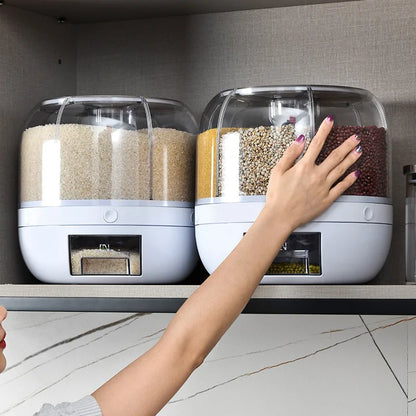 360 Degree Rotating Rice Dispenser Sealed Dry Cereal