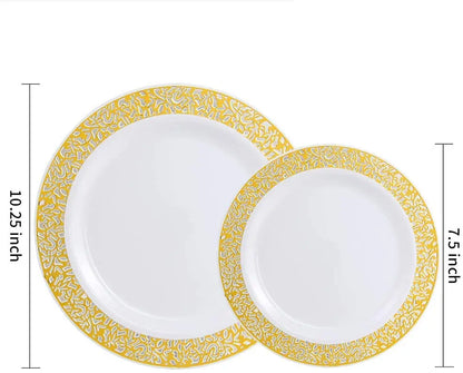 Elegant Gold Plastic Plate Set – Perfect for Every Occasion