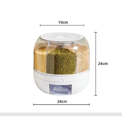 360 Degree Rotating Rice Dispenser Sealed Dry Cereal