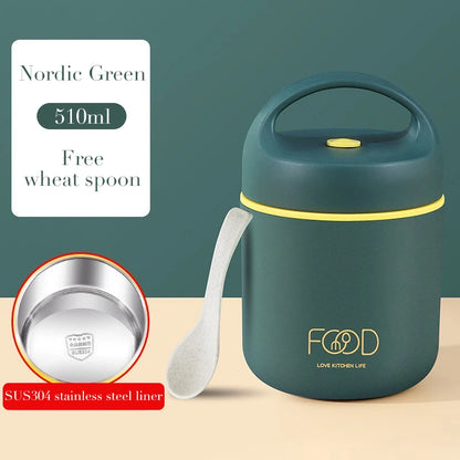 304 Stainless Steel Leakproof Bento Box for Kids, with Lunch Bag and Folding Spoon