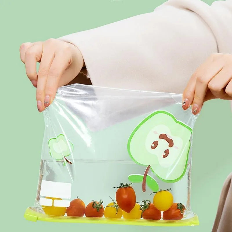 Reusable Zip Lock Bag - Food Grade Transparent Storage Bag with Zipper Sealing