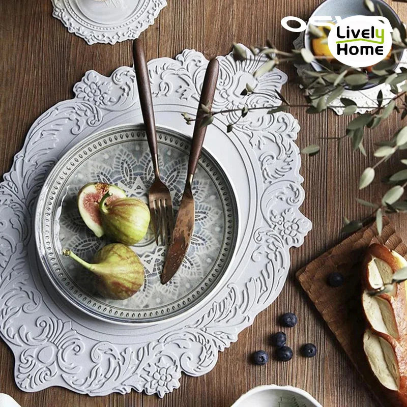 Eco-friendly Oval Silicone Dining Table Mats