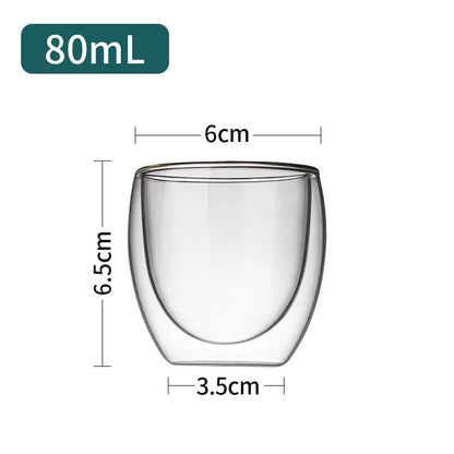 Double Wall Glass Coffee Cup Set