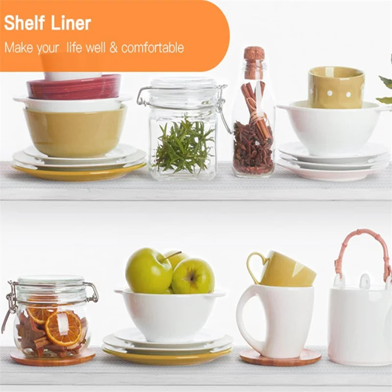 Reusable Shelf Cover Liners – Waterproof, Non-Slip, Moisture-Proof Drawer & Cabinet Mats