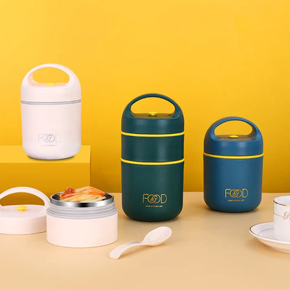 304 Stainless Steel Leakproof Bento Box for Kids, with Lunch Bag and Folding Spoon