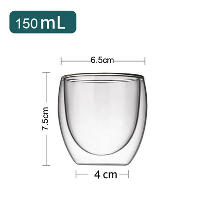 Double Wall Glass Coffee Cup Set