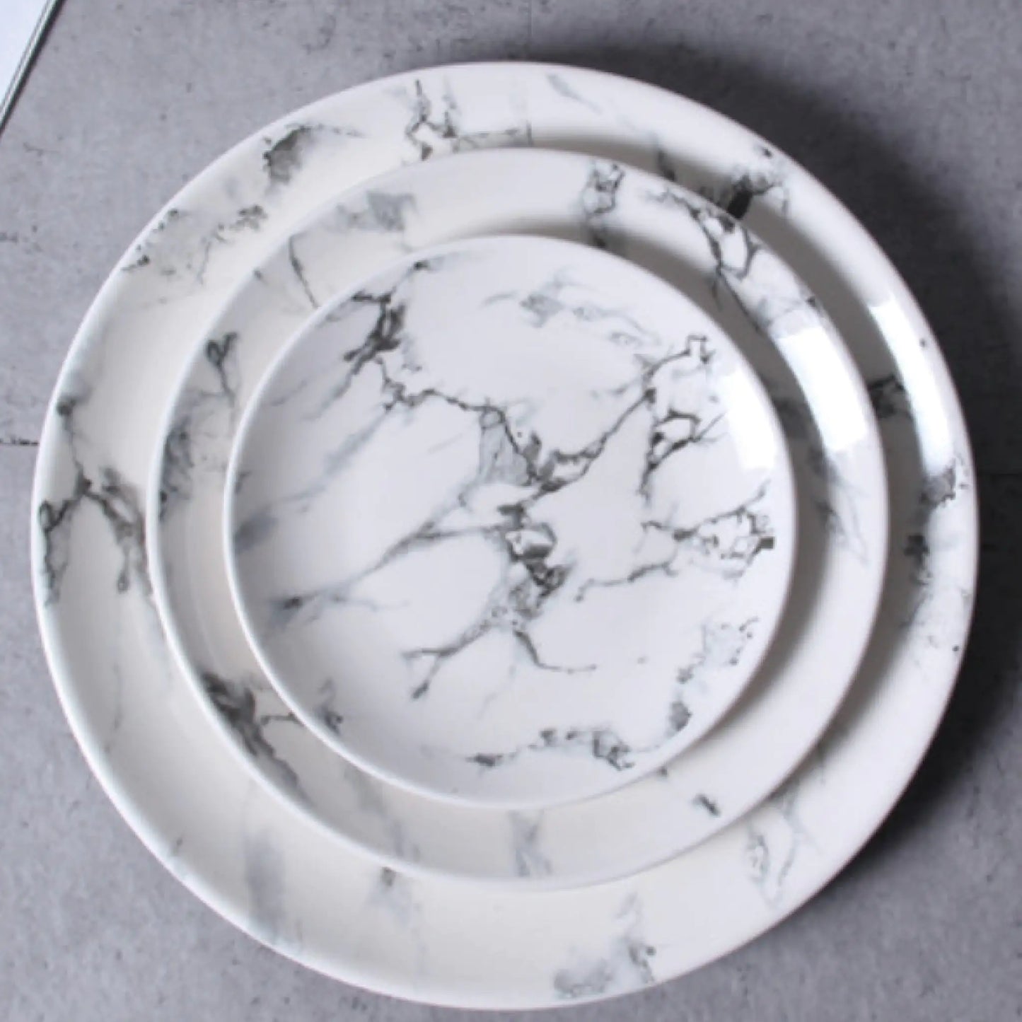 Marble Round Plate 10"