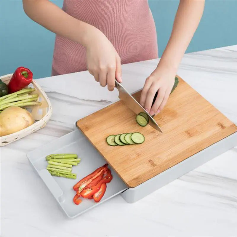 Chopping Board with Storage Container Drawer